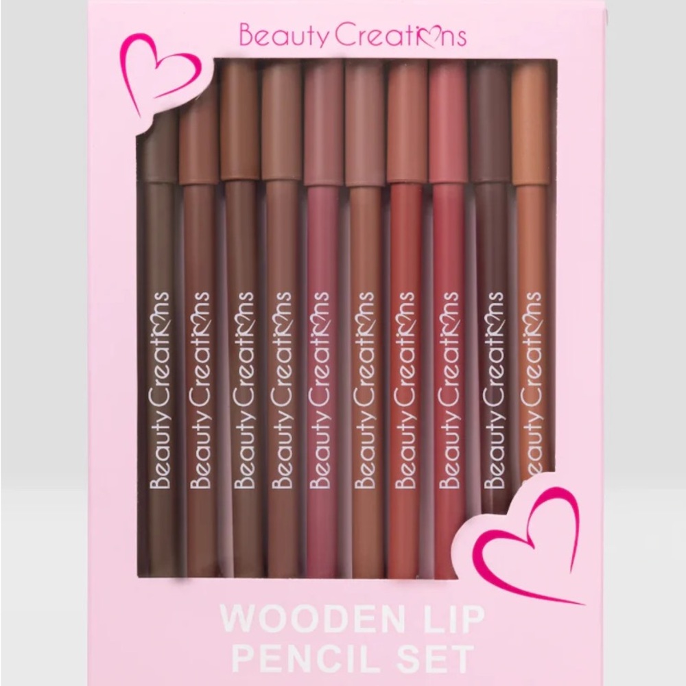 Beauty Creations Wooden Lip Pencil Set - Multicolor